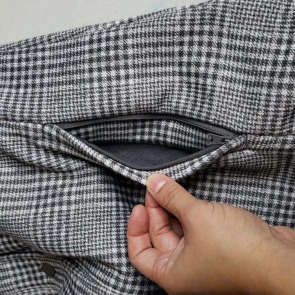 Lands' End Womens Plaid Button Up Longline Shacket Size M Layers Outdoor Gray - Picture 9 of 16